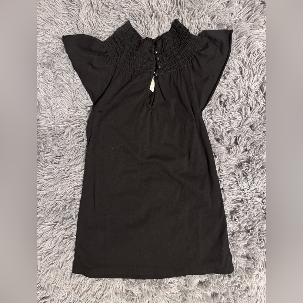 Elegant Black Smocked Top